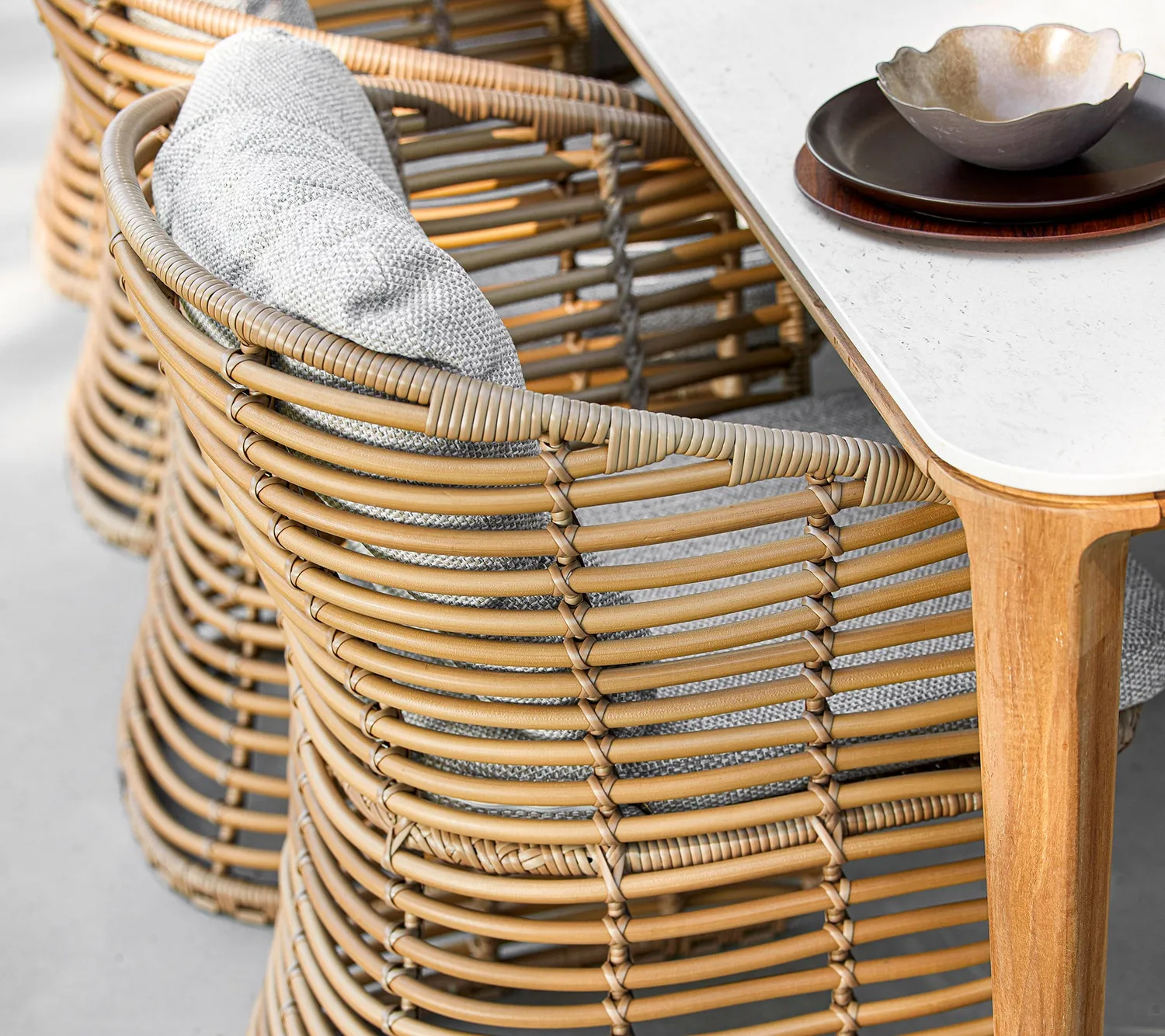 Cane-Line Basket spisebordsstol graphite sand udendørs