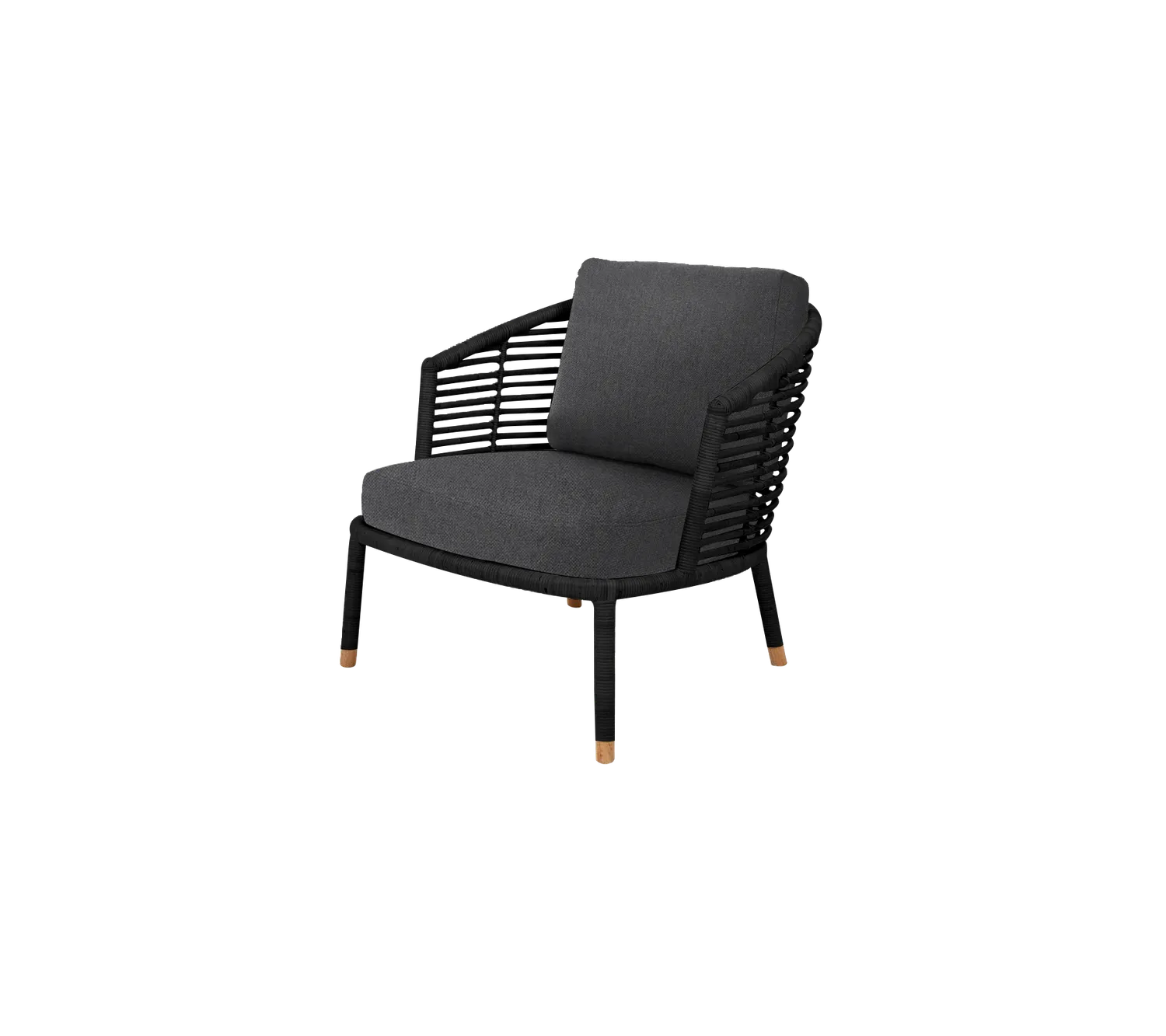 Cane-Line Sense hyndesæt loungestol light grey ambience