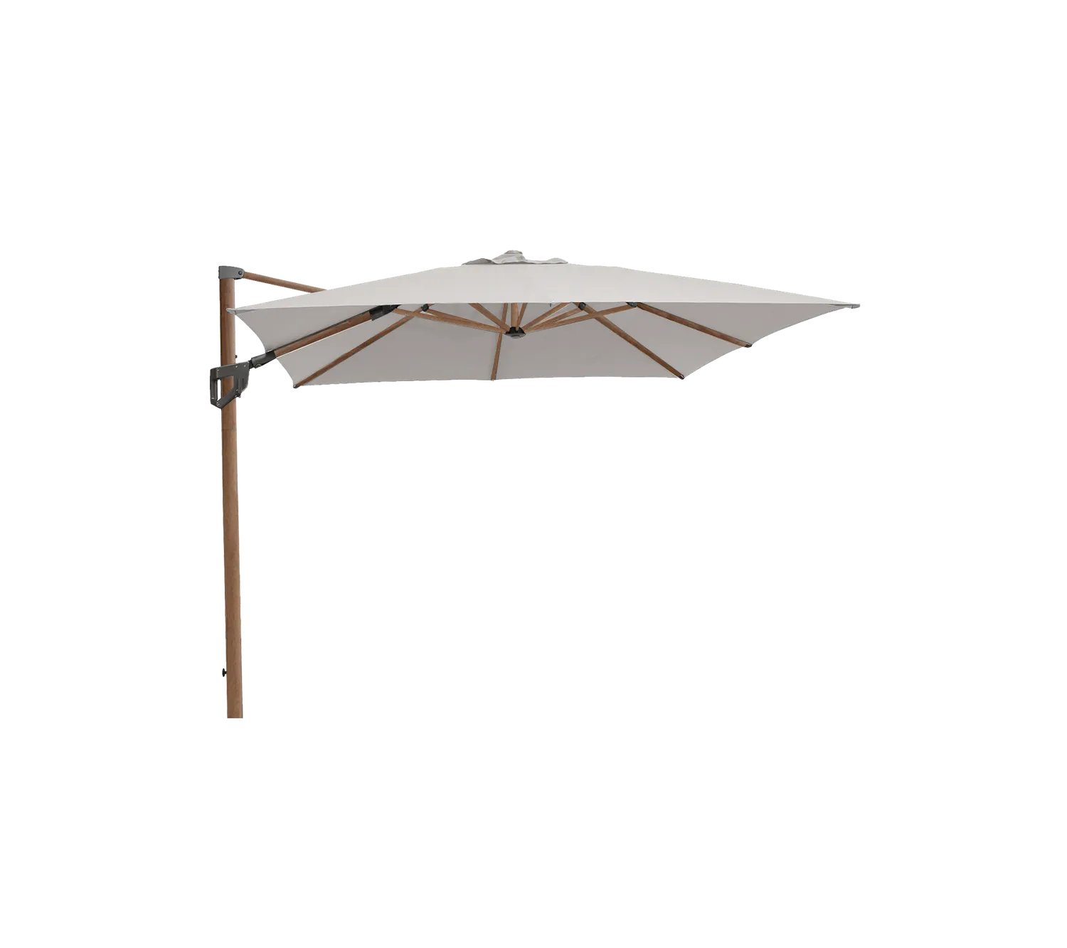Cane-Line Hyde luxe parasol 3x4 m taupe trælook
