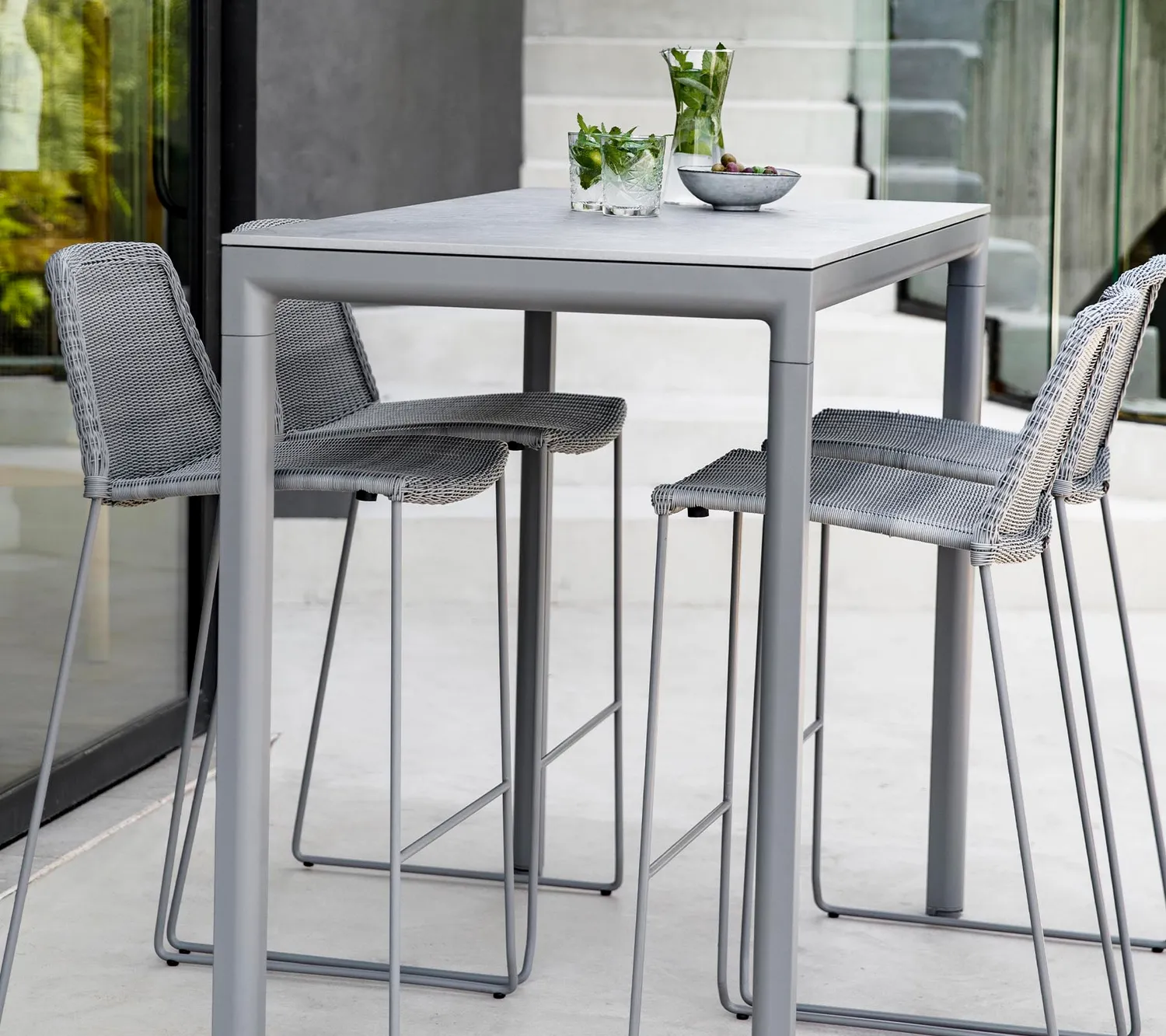 Cane-Line Breeze barstol sort stabelbar