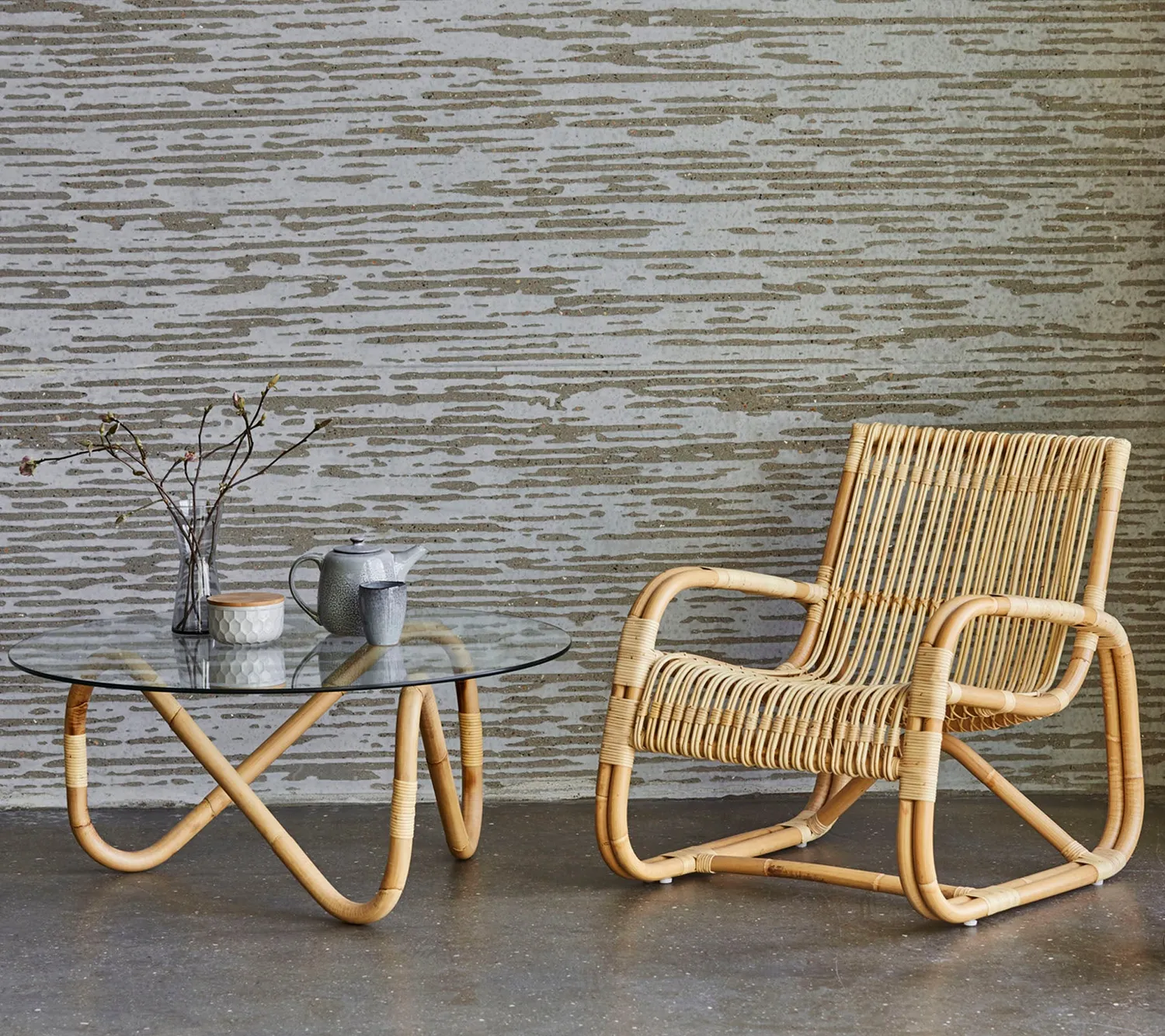 Cane-Line Curve loungestol natural rattan indendørs