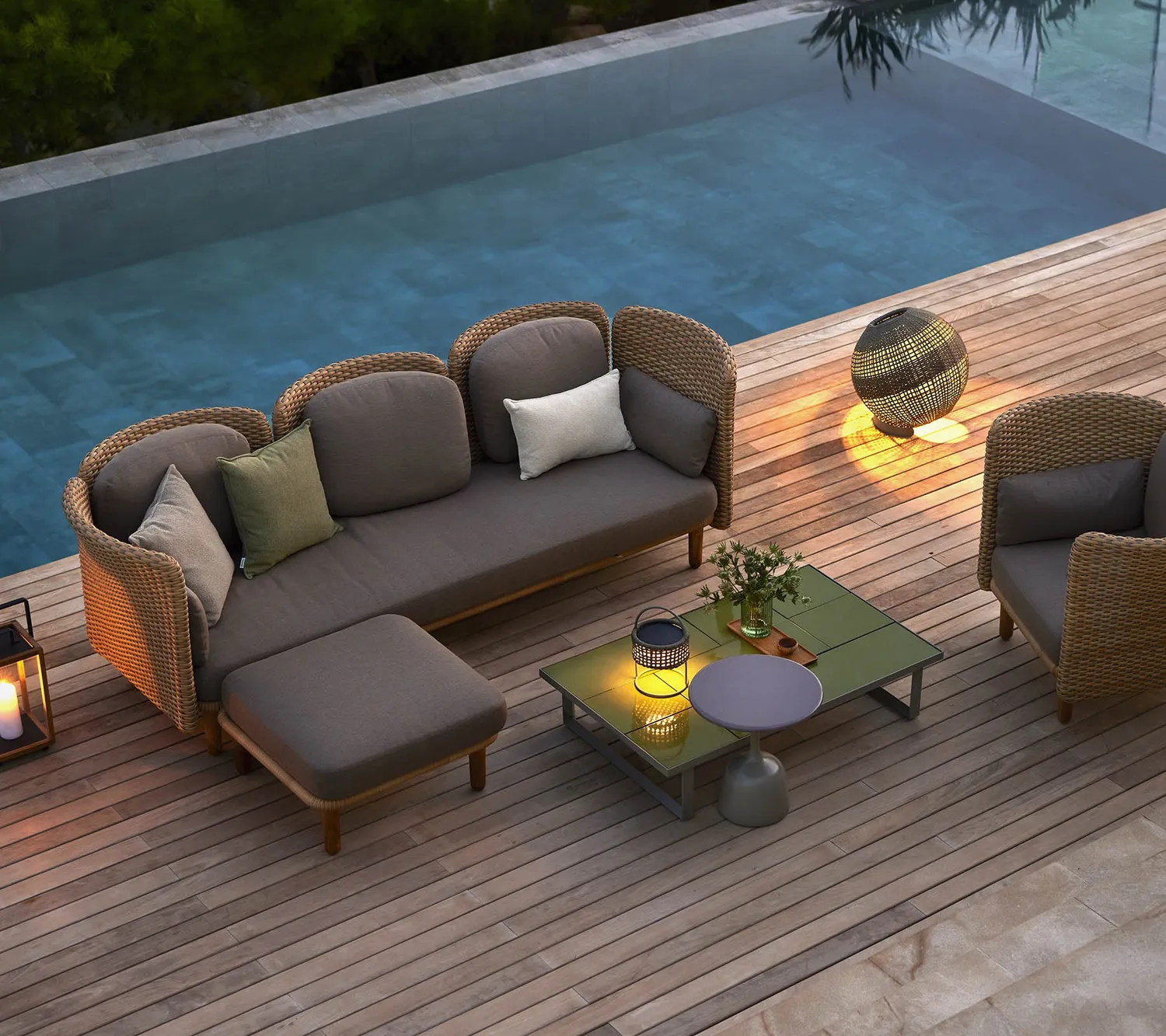 Cane-Line Arch enkelt modul natural taupe lounge