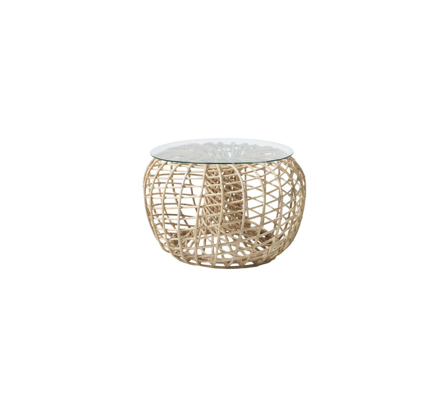 Cane-line Nest lille sofabord natural rattan med glas