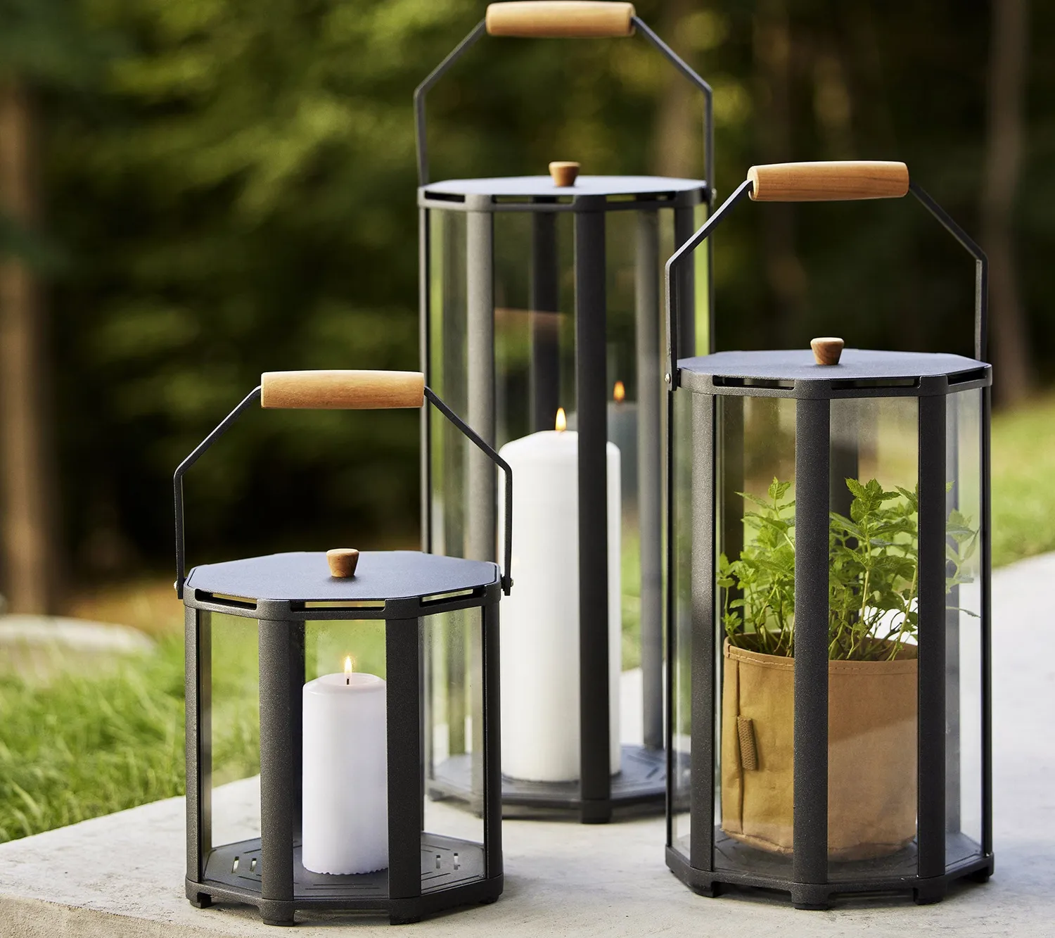 Cane-Line Lightlux lanterne mini lavagrå aluminium