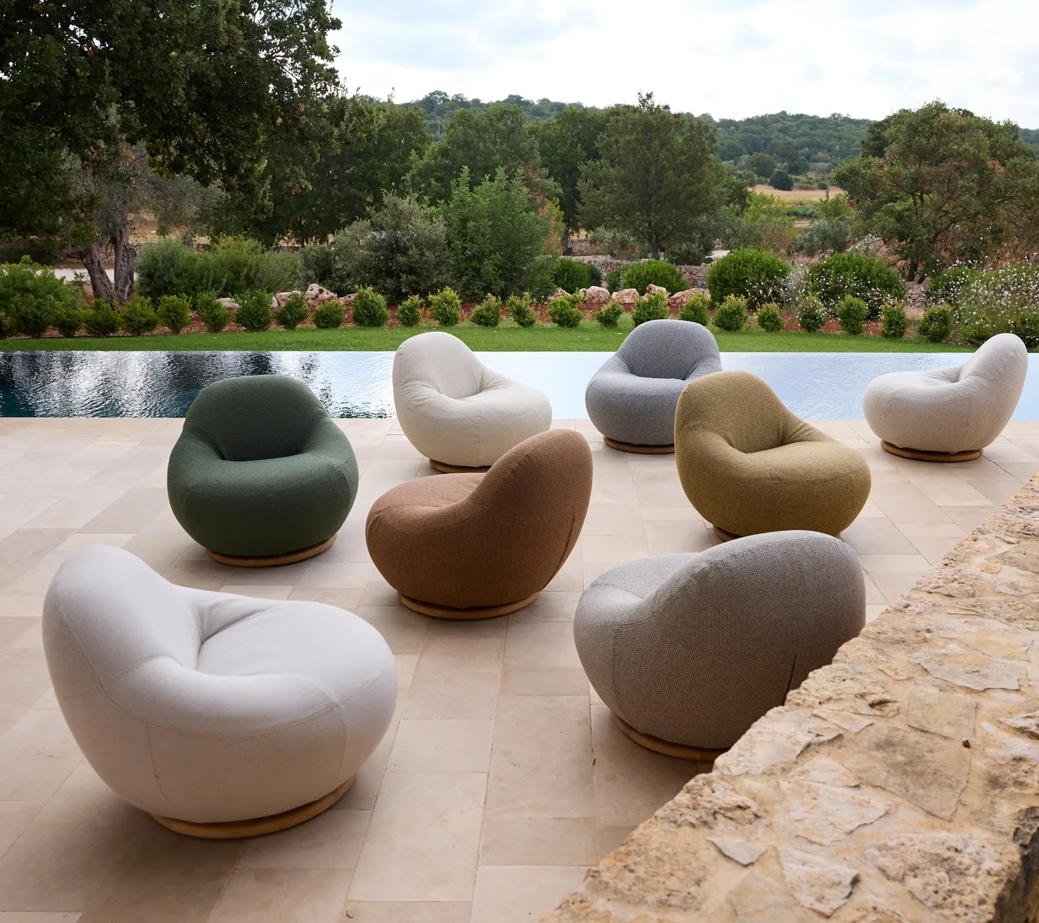 Cane-Line Gem loungestol teak sand AirTouch udendørs