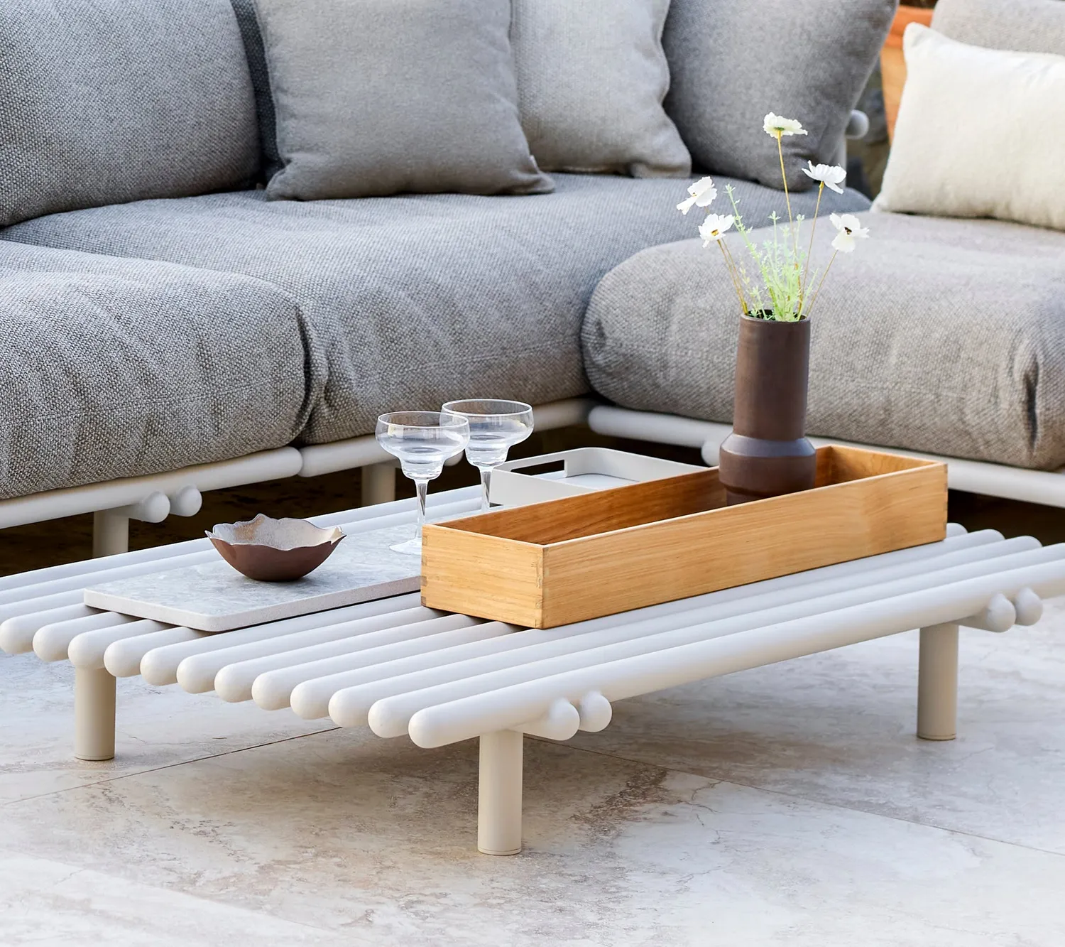 Cane-Line Club opbevaringskasse teak sand