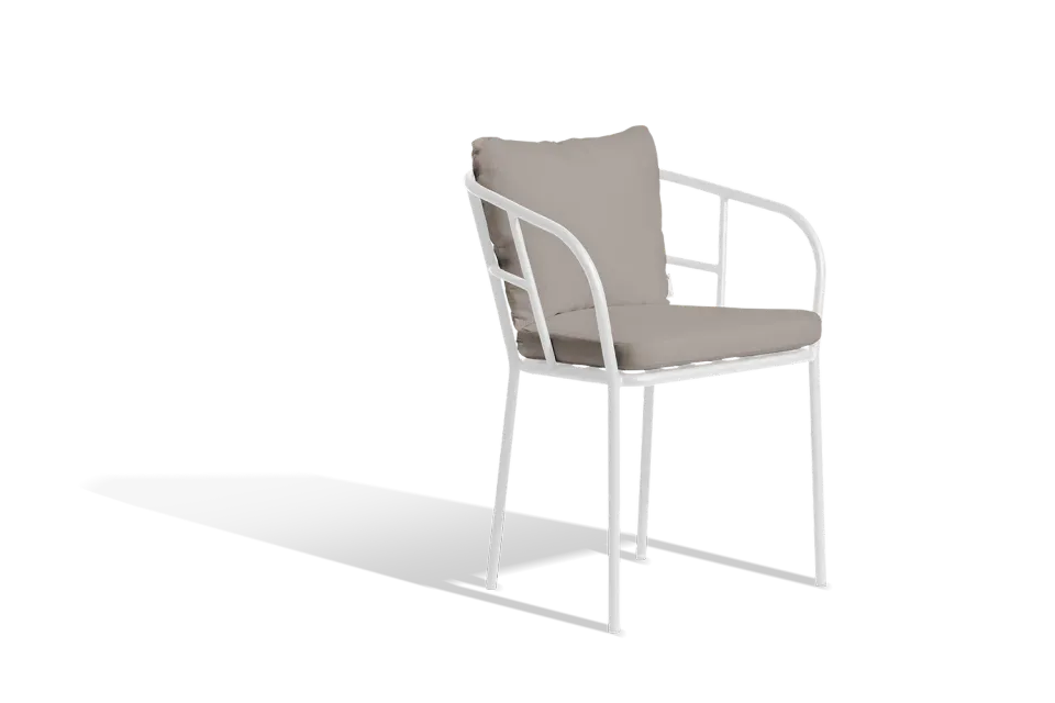 Skargaarden Saltö spisestol lysegrå beige Sunbrella