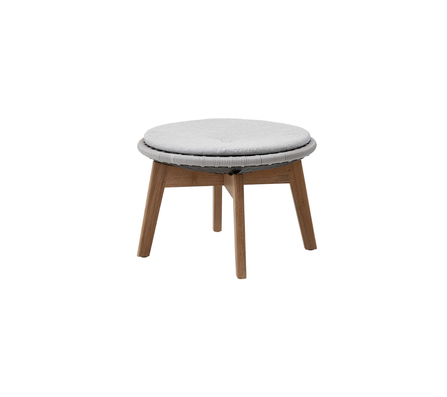 Cane-Line Peacock fodskammel sidebord dark grey teak