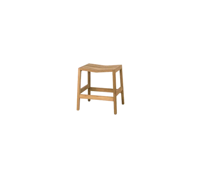 Cane-Line Flip skammel teak Grade A stabelbar