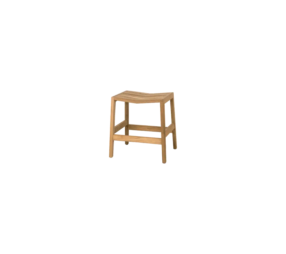Cane-Line Flip skammel teak Grade A stabelbar