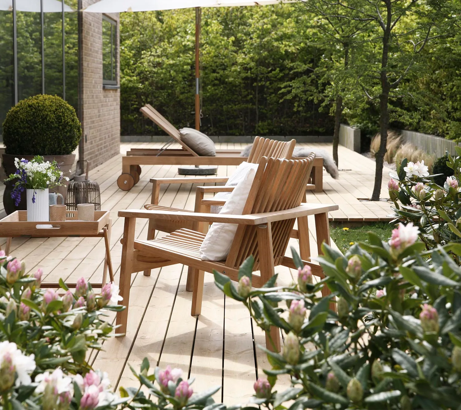 Cane-Line Amaze loungestol teak grey