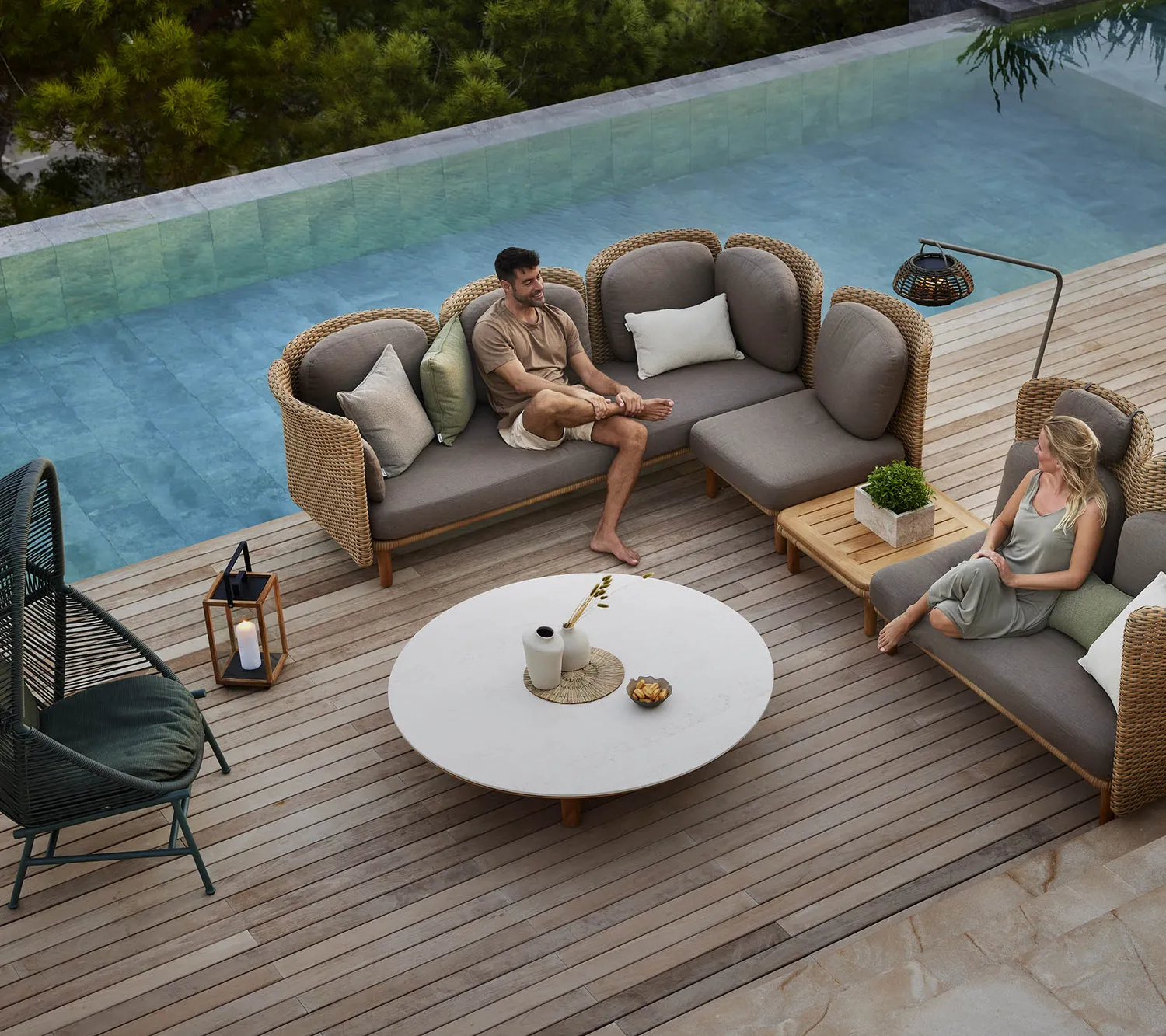 Cane-Line Arch enkelt modul natural taupe lounge