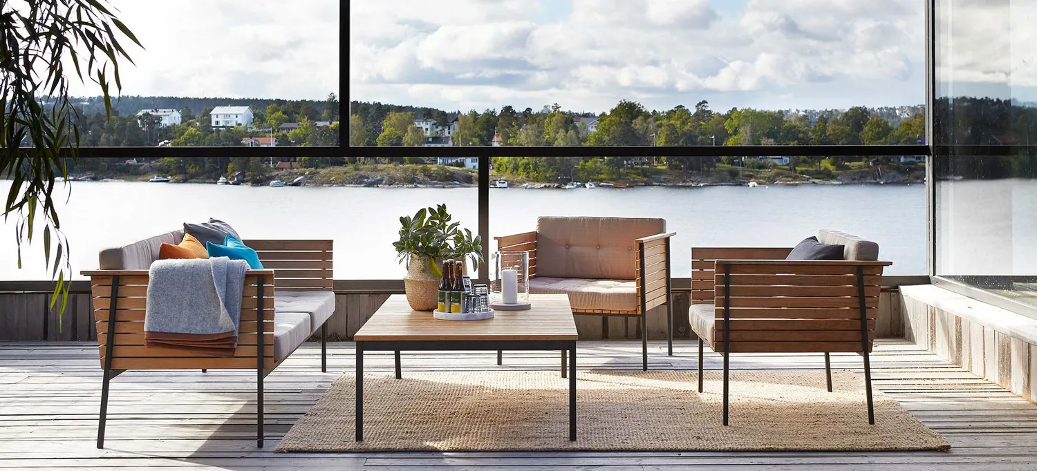 Skargaarden Häringe loungebord large teak sort