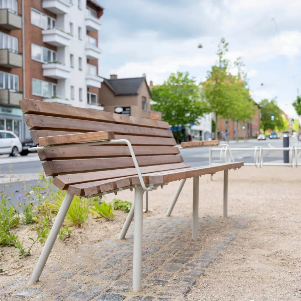 GH Form Aarhus bænk mahogni 45 cm