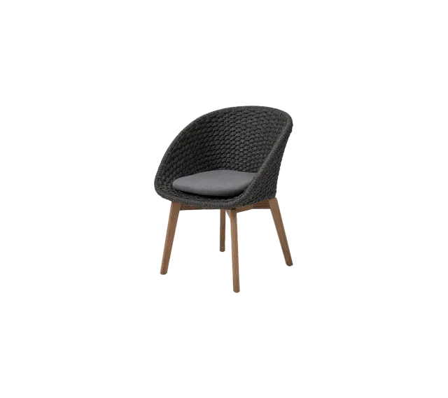 Cane-Line Peacock spisestol dark grey teak