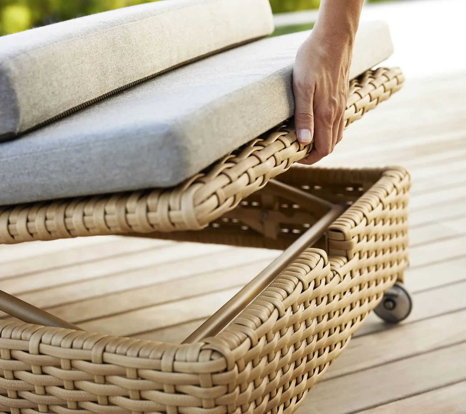 Cane-Line Rest solseng natural Weave taupe single