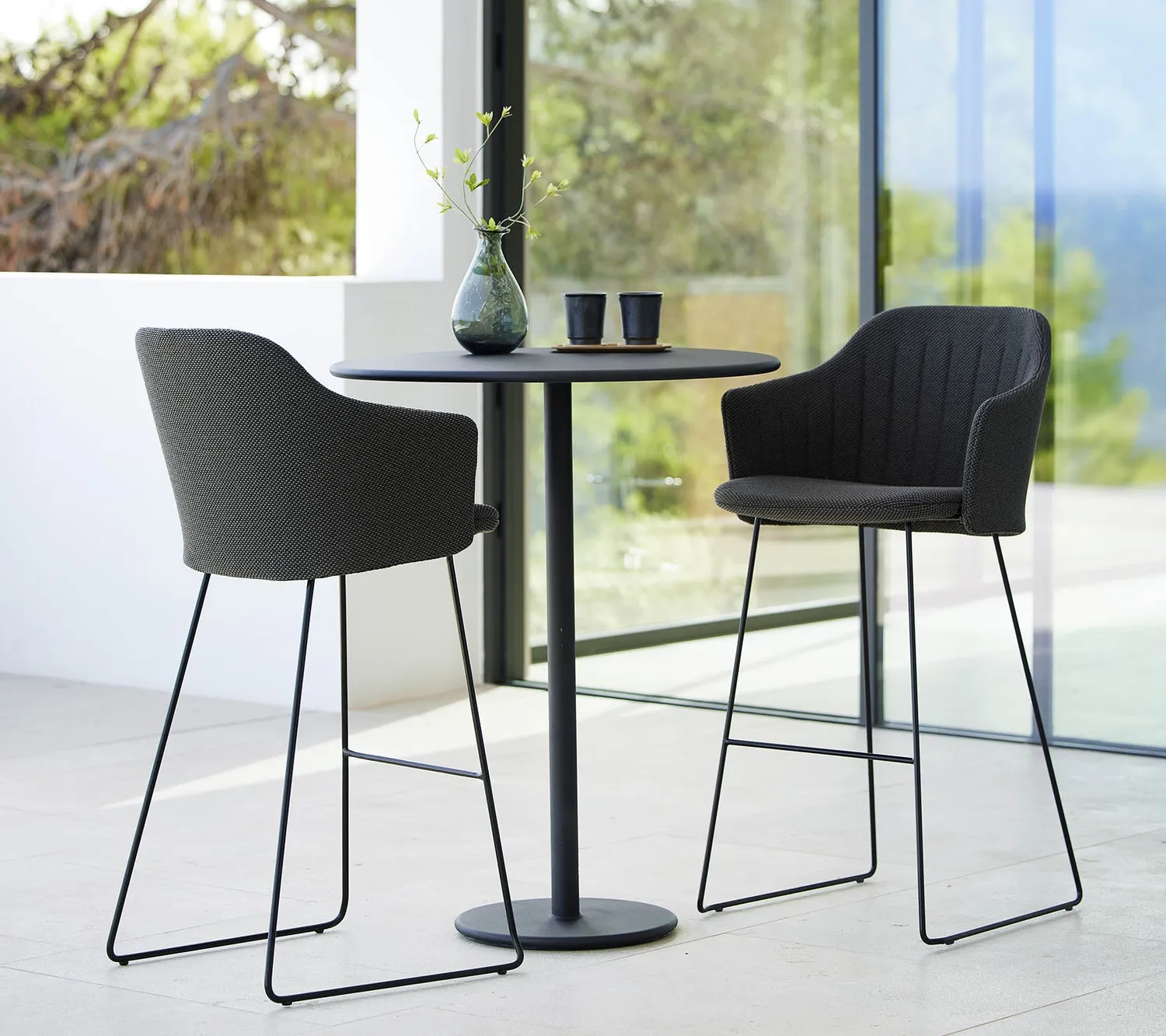 Cane-Line Choice barstol sort genbrugsplast teak