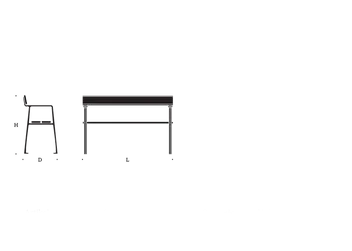 Byarums bruk Piccolo sofa havebænk til uderummet