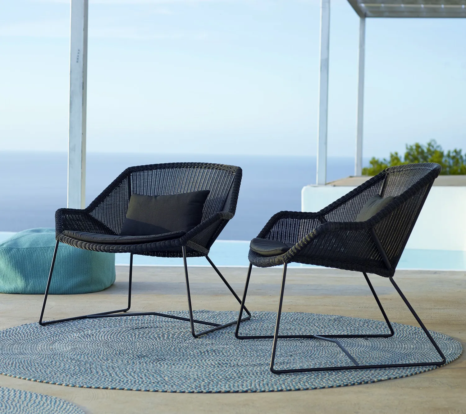Cane-Line Breeze loungestol black weave udendørs