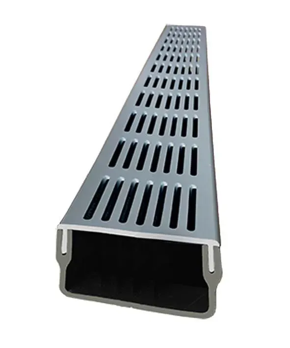 DUTRA STAR-Drain rende 100x50 1 m grå alu rist