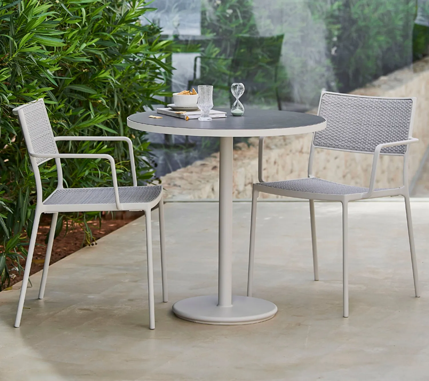 Cane-Line Go cafébord dia. 80 cm aluminium