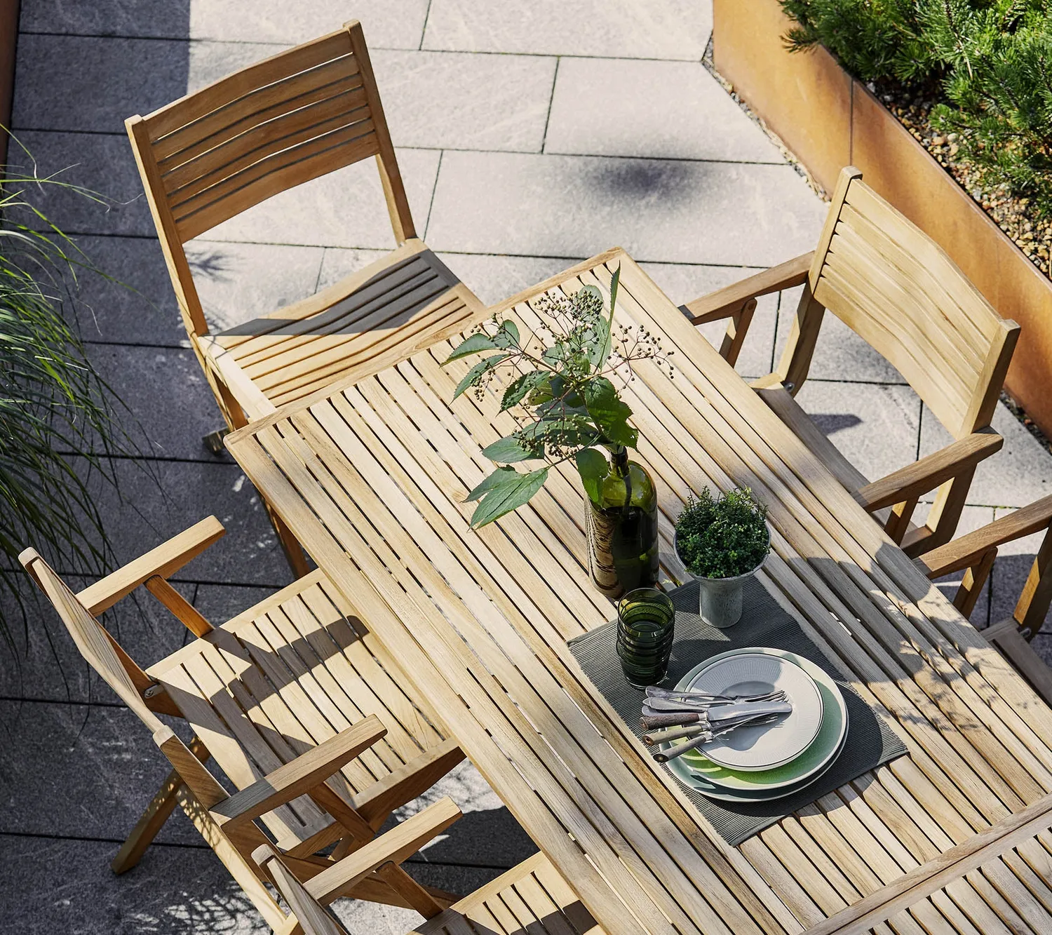 Cane-Line Flip foldestol m/armlæn Teak