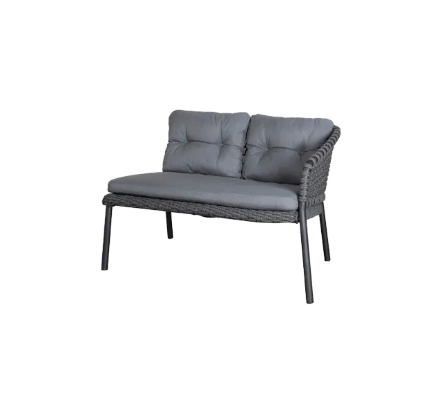 Cane-line Ocean 2-pers sofa venstre modul Dark grey