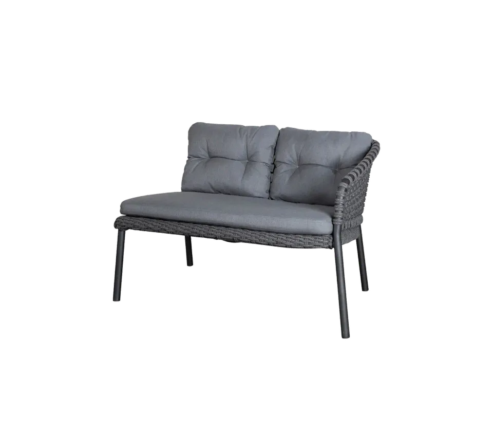 Cane-line Ocean 2-pers sofa venstre modul Dark grey