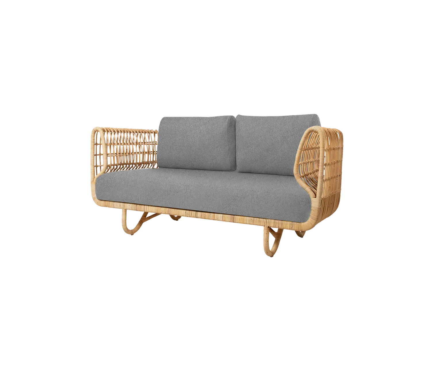 Cane-Line Nest hyndesæt lysegrå 2-pers sofa