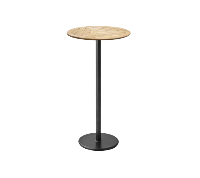 Cane-Line Go barbord dia 60 cm lava grey aluminium