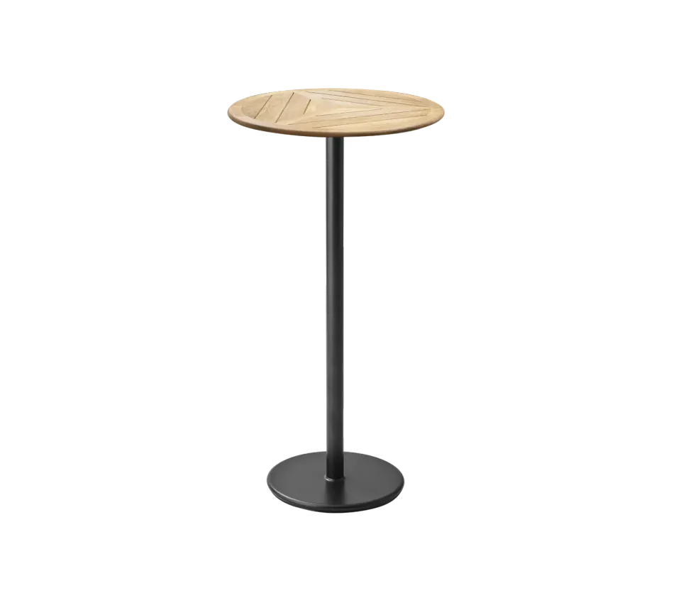 Cane-Line Go barbord dia 60 cm lava grey aluminium