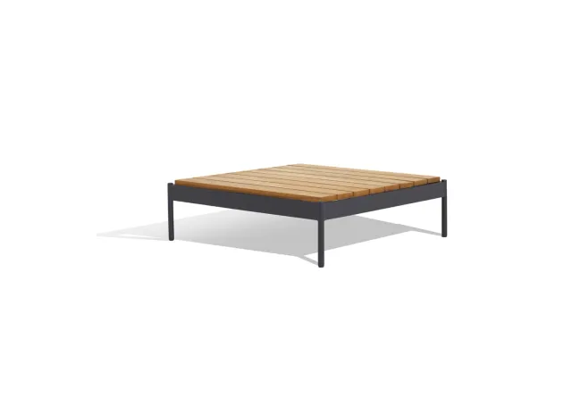 Skargaarden Lidö loungebord aluminium teakplade