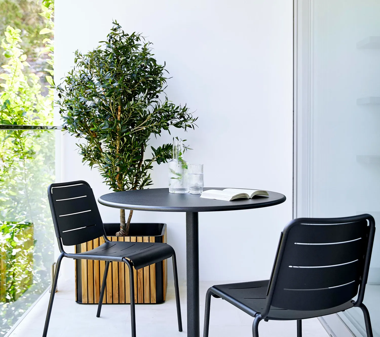 Cane-line Combine plantekasse teak lava grey aluminium