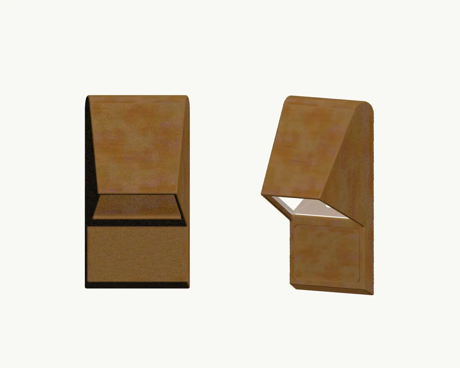 GH Form Moai væglampe rustfri 9W nedad lys