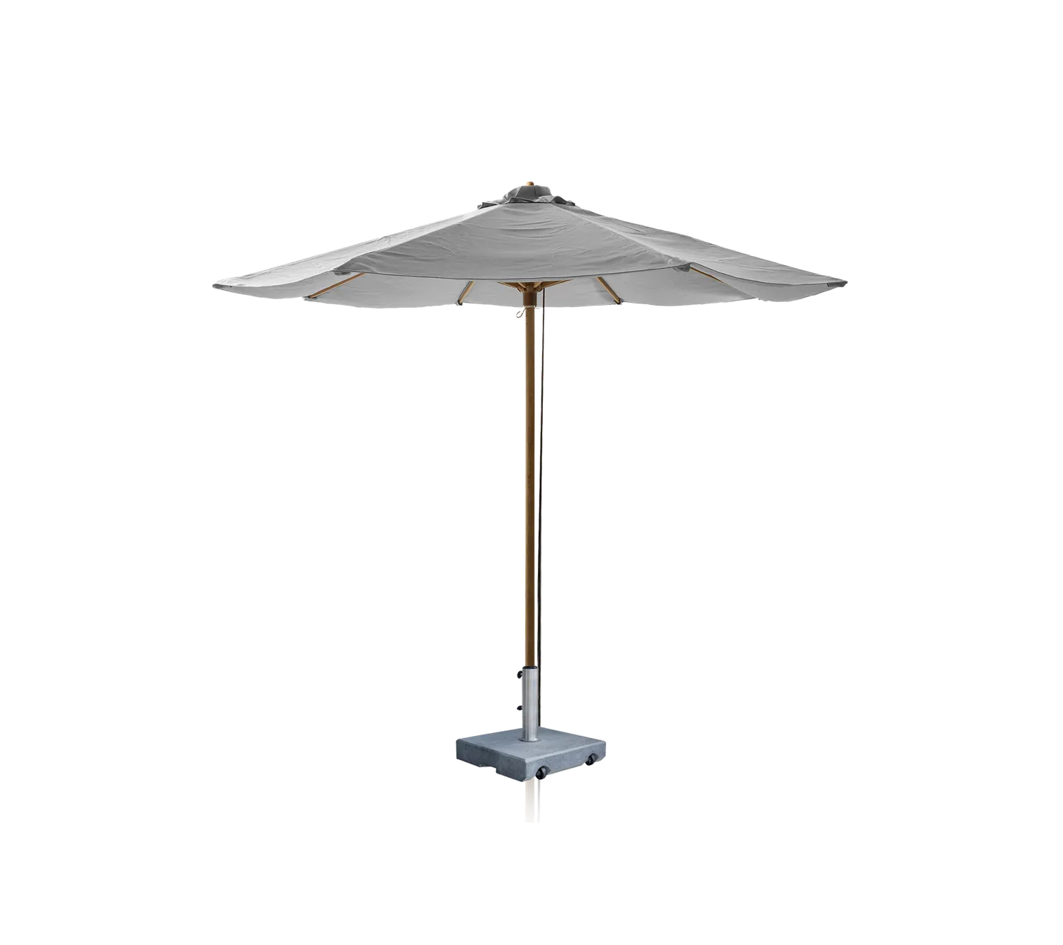 Cane-Line Classic parasol Ø3 m teak med snoretræk