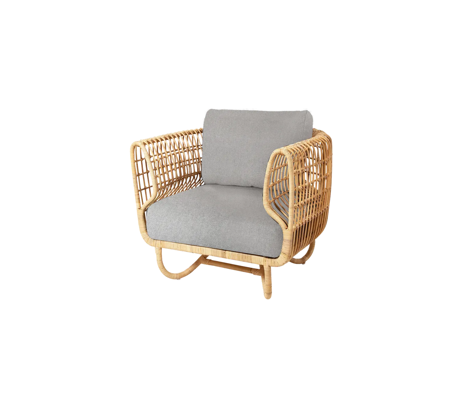 Cane-Line Nest loungestol natural rattan lysegrå