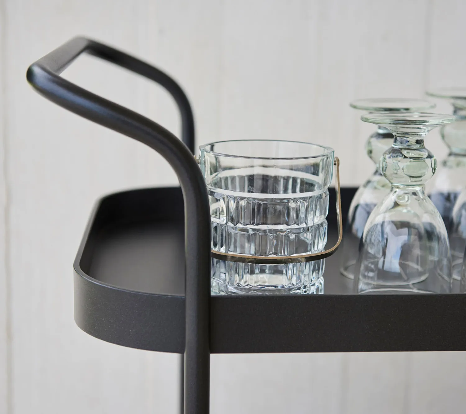 Cane-Line Roll barvogn lava grey med teak