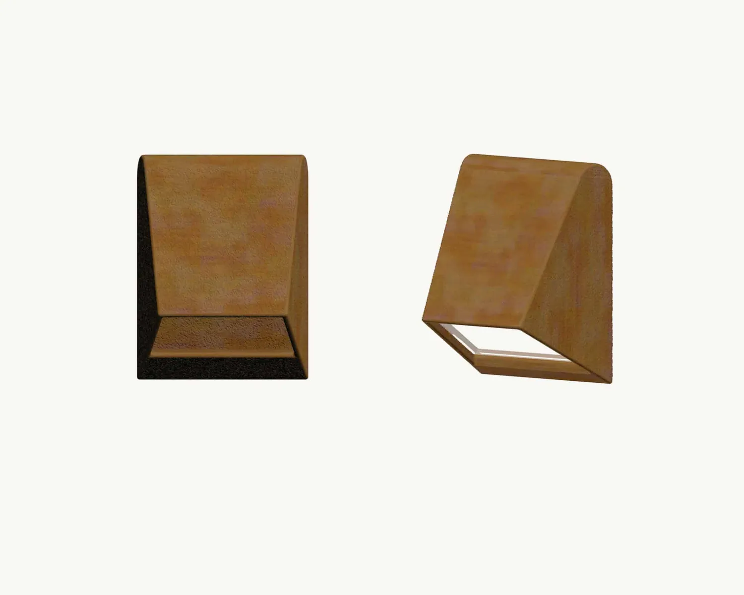 GH Form Moai væglampe rustfri 9W nedad lys