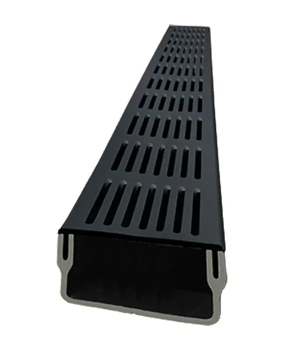 DUTRA STAR-Drain linjedræn 100x50 sort ALU rist