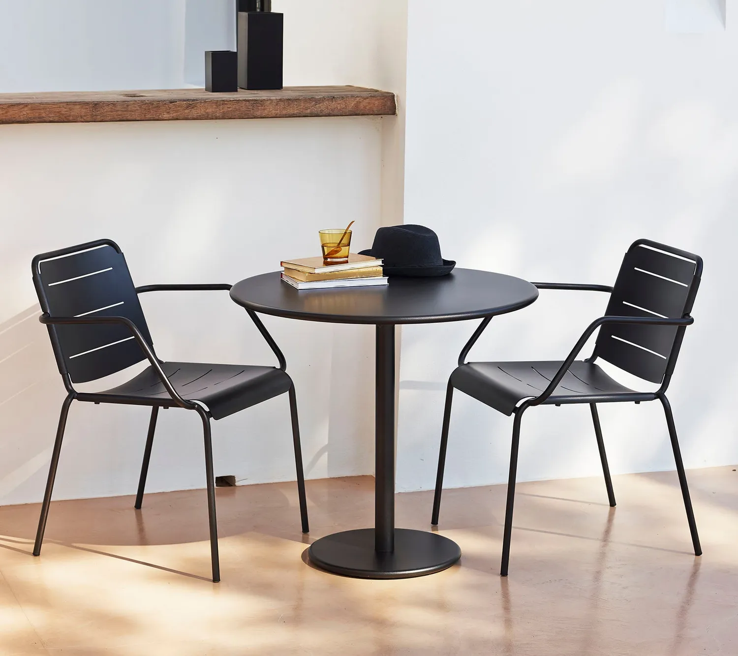 Cane-Line Go cafébord 45 cm dark green aluminium