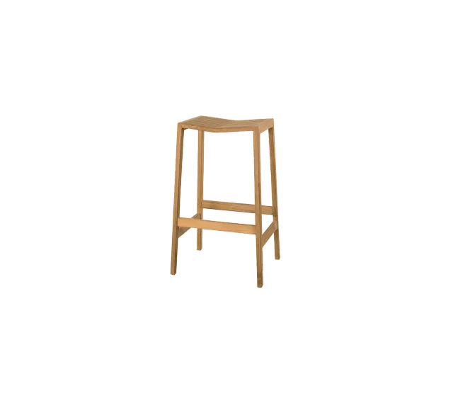 Cane-Line Flip barstol Teak høj fodstøtte
