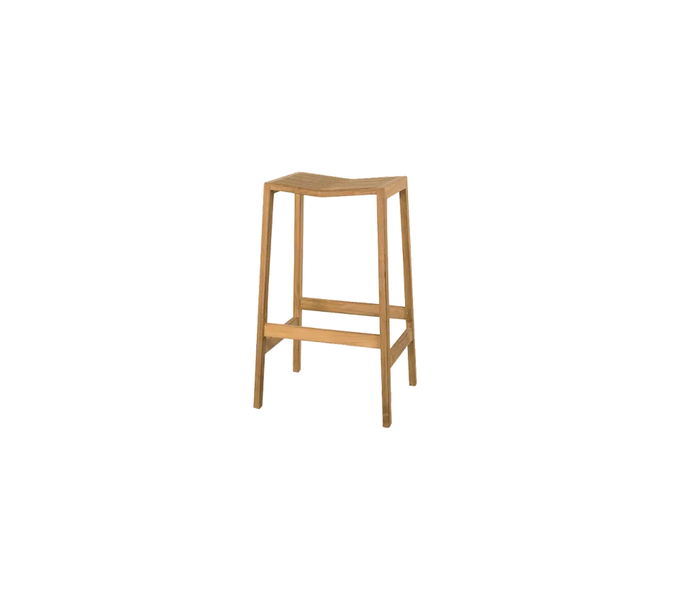 Cane-Line Flip barstol Teak høj fodstøtte