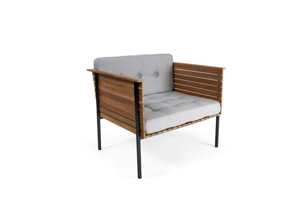 Skargaarden Häringe loungestol grå i teak