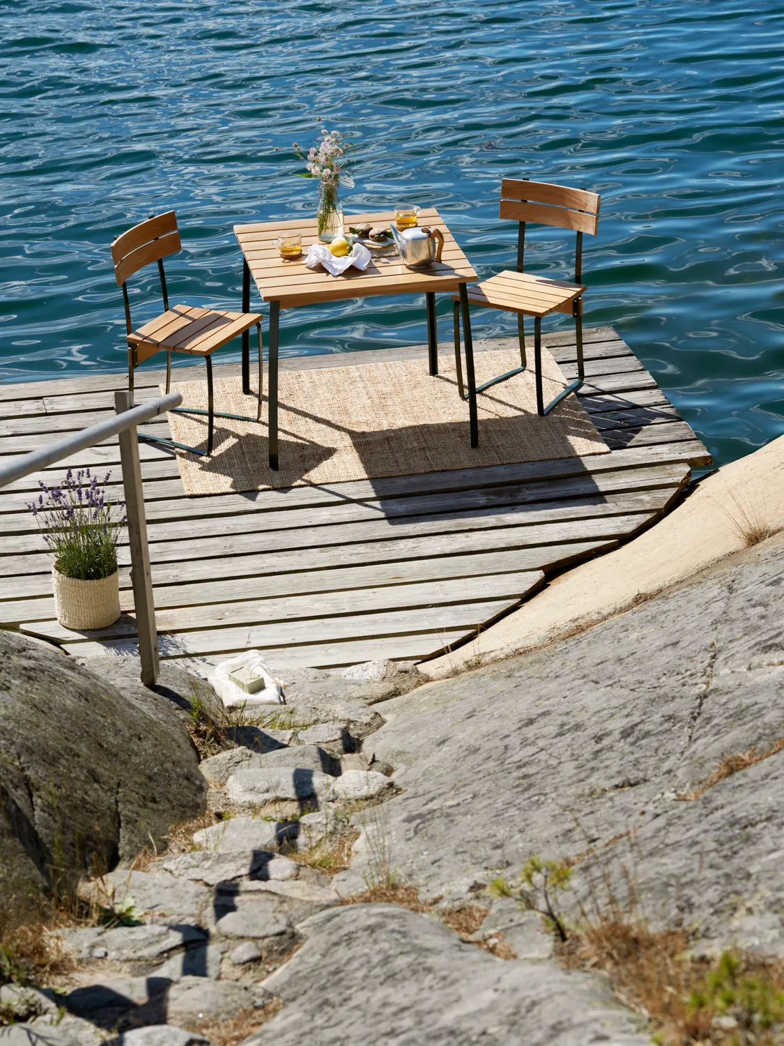 Skargaarden Kerteminde havebord 200x80 cm teak grøn