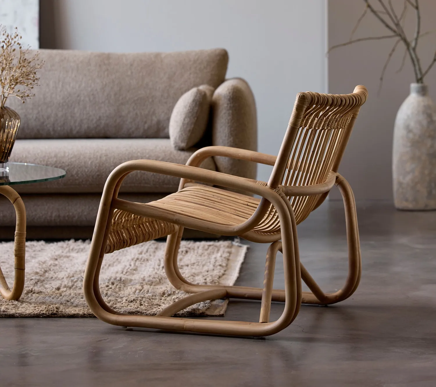 Cane-Line Curve loungestol natural rattan indendørs