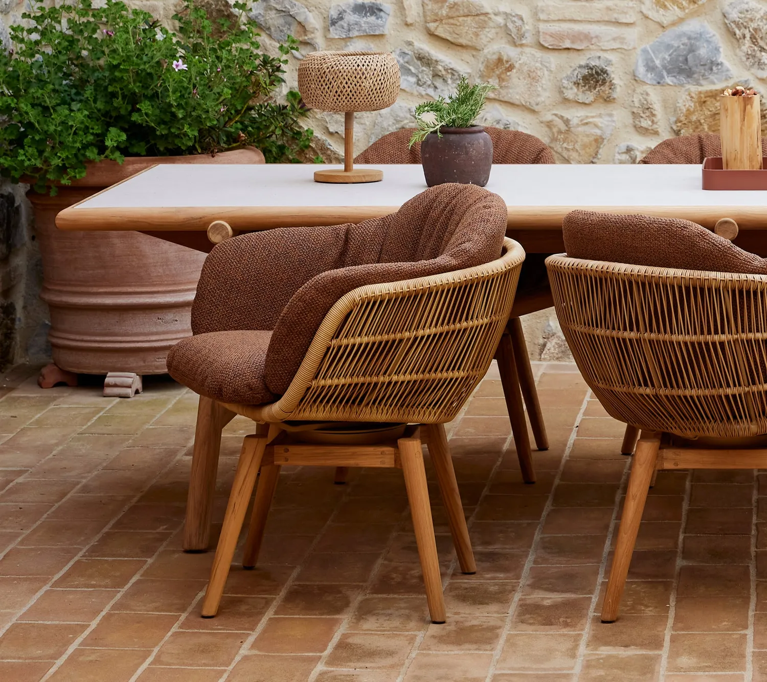 Cane-Line Stay stol drejestol natur teak sand