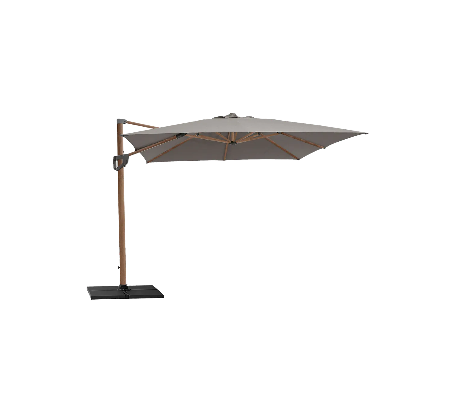 Cane-Line Hyde luxe parasol 3x4 m taupe trælook
