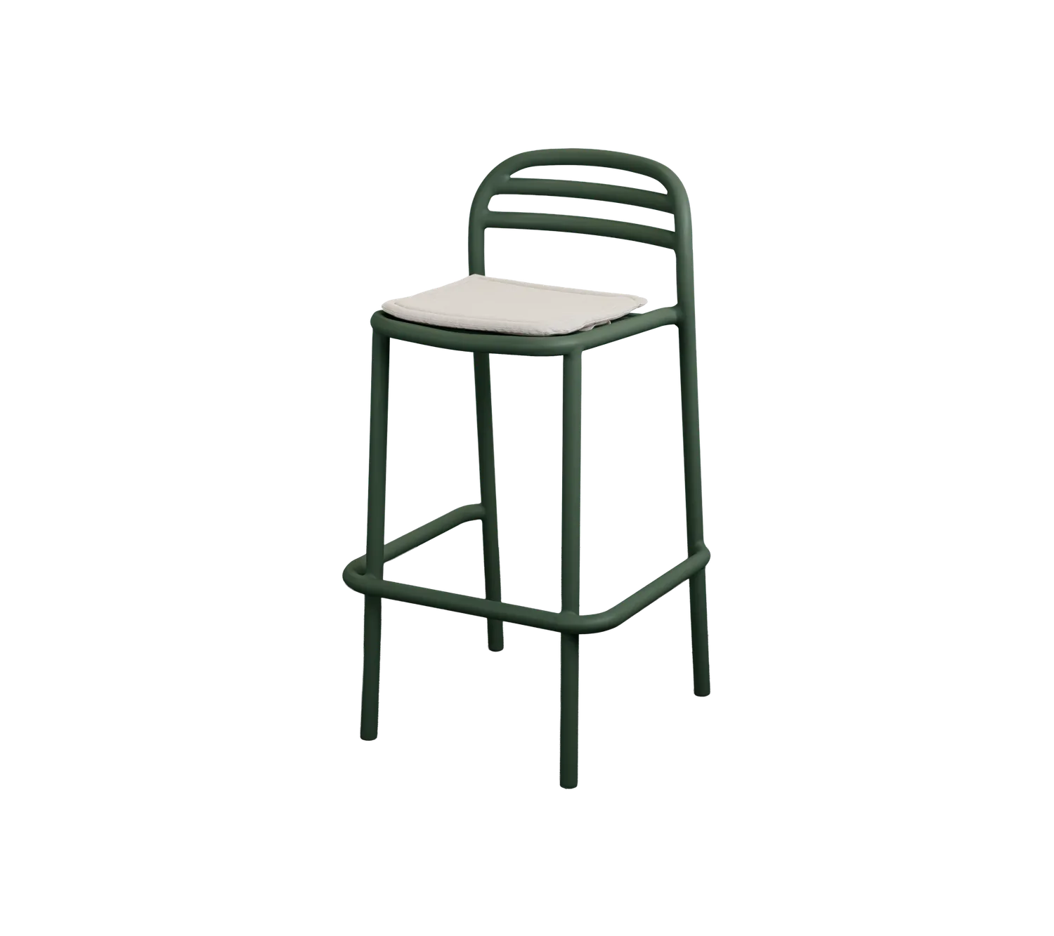 Cane-Line Bliss barstol aluminium mørkegrøn stabelbar