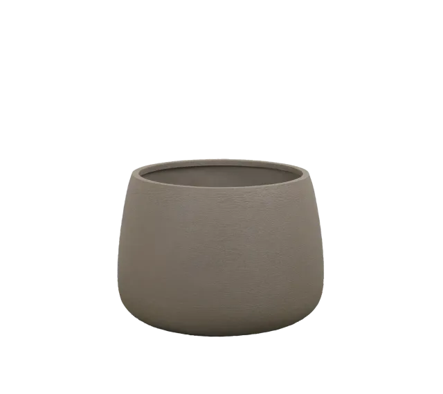 Cane-Line Soil plantekrukke rund medium taupe fiberglas