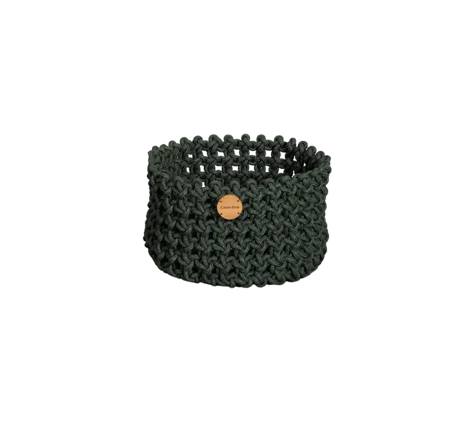 Cane-Line Soft Rope kurv mellem dark grey reb